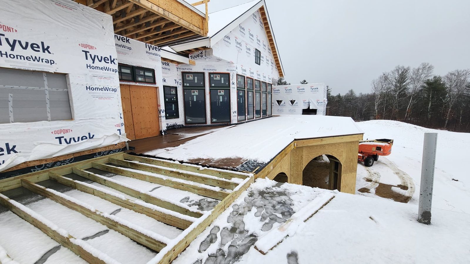Our House Plus home addition project under construction in Massachusetts